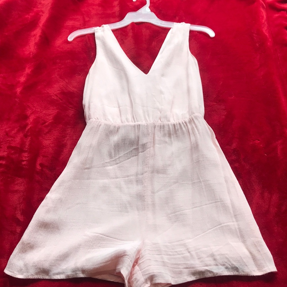 The Impeccable Pig Blush Tie Waist Romper